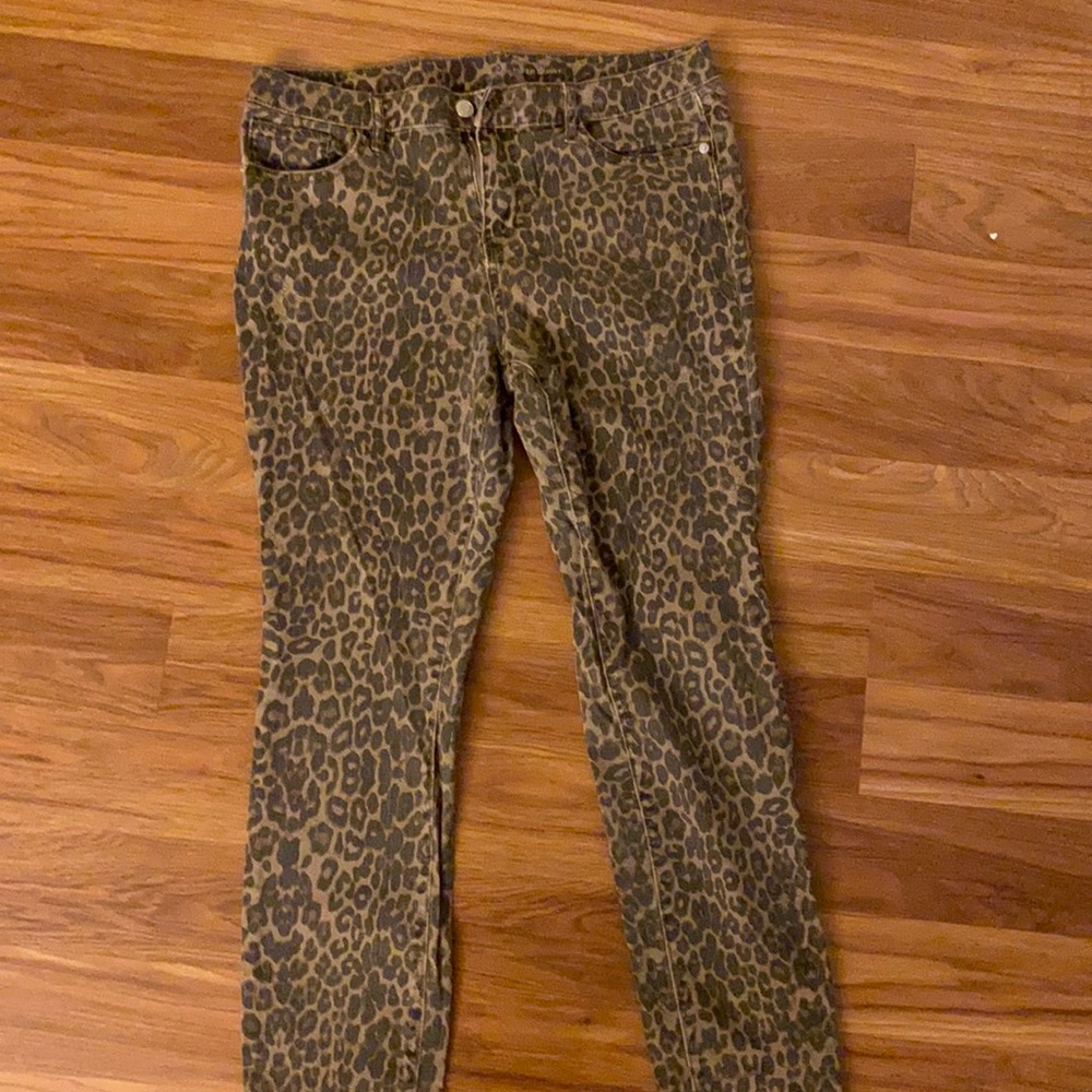 Cheetah print jeans